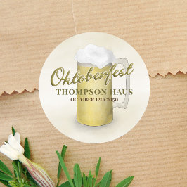 Typografie Trendy Script Oktoberfest Beer Runder Aufkleber