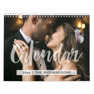 Typografie überlagert und Foto   einfach und Kalender