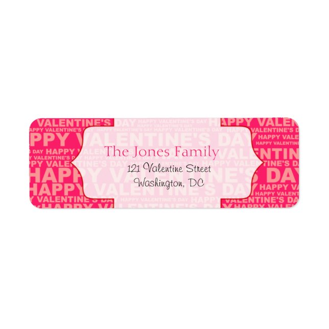 Typografie Valentinstag Aufkleber (Vorne)