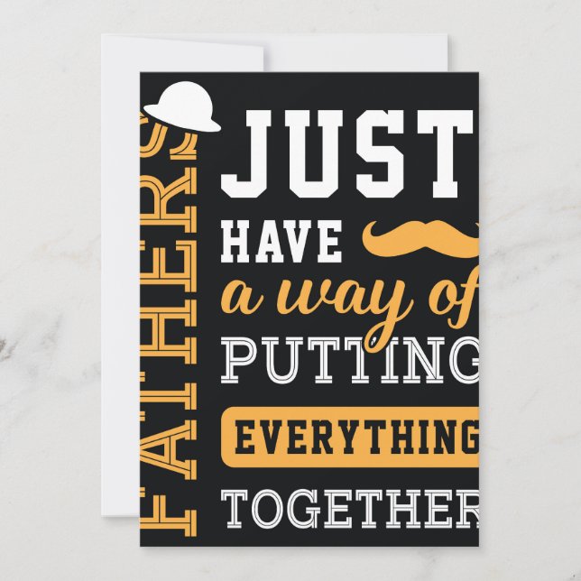 Typografie Vatertag Einladung (Vorderseite)