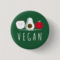 Typografie Vegan Veg Fruit Motifs Weiß auf Grün