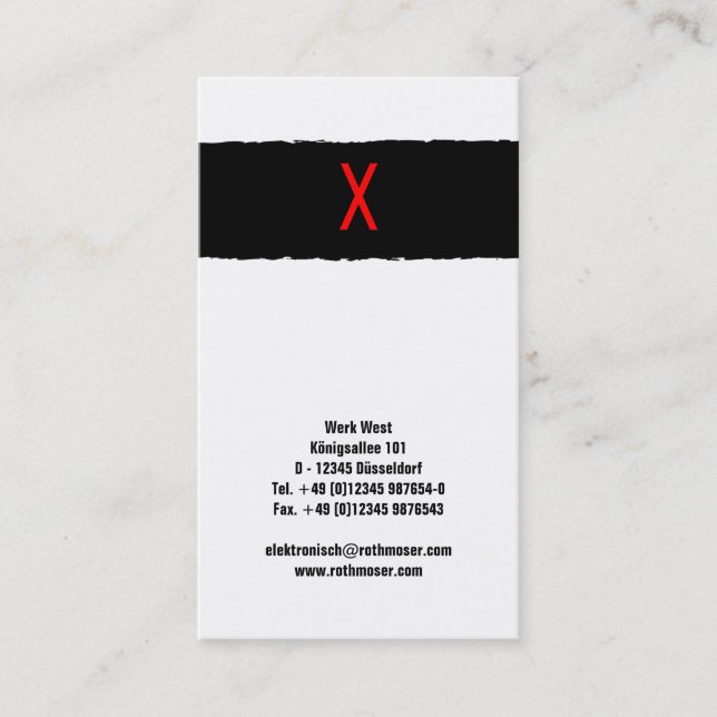 Typografie Visitenkarte (Vorderseite)