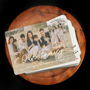 Typografie von benutzerdefinierten Foto-Familiensk Spielkarten