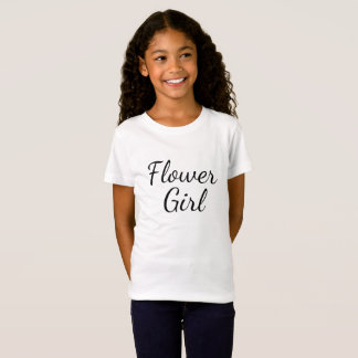 Typografie von Blumenmädchen auf Weiß T-Shirt