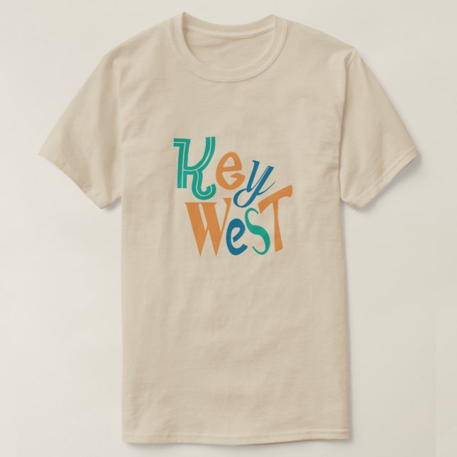 Typografie von Key West-Spaß T-Shirt (Design vorne)