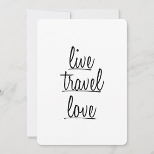 Typografie von Live Travel Liebe in Black
