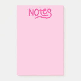 Typografie von rosa Handschriften Post-it Klebezettel