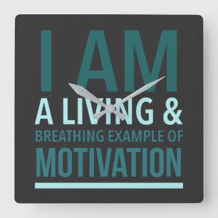 Typografie Wall Clock Quadratische Wanduhr