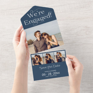 Typografie wir sind Save the Date alle in einem Ve All In One Einladung