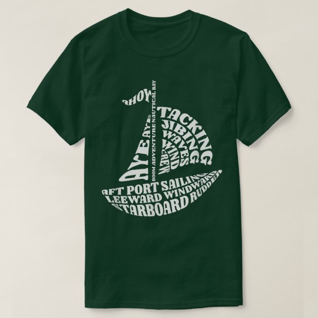 Typografie Word Art Sailor T-Shirt (Design vorne)