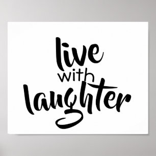 Typografie Wortposter schwarz-weiß Poster