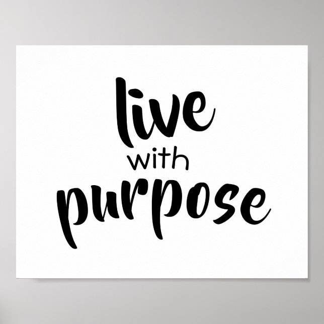 Typografie Wortposter schwarz-weiß Poster (Vorne)