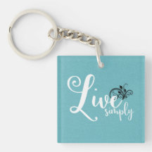 Typografie-Zitat "Live Simply"