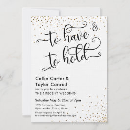 Typografie zu haben und zu halten, Imitate Gold Co Einladung