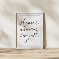 Typografie-Zuhause ist, wann immer ich bei dir bin
