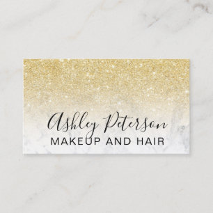 Typografiemarmor Chic-GoldGlitter des Makes-up Visitenkarte