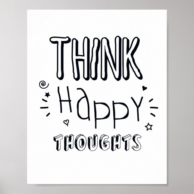 Typografisch inspirierende Schwarz-Weiß-Skandale Poster (Vorne)