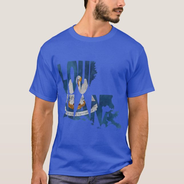 Typografische Kartenflagge T-Shirt (Vorderseite)