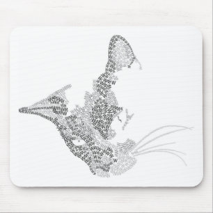 Typografische Kitty Mousepad