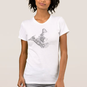 Typografische Miezekatze T-Shirt