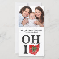 Typografische Ohio Vintage rote Rosskastanien-Nuss