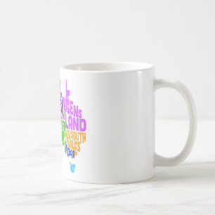 Typografische Textabbildung Australiens Kaffeetasse