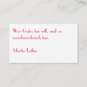 Typografische Visitenkarte