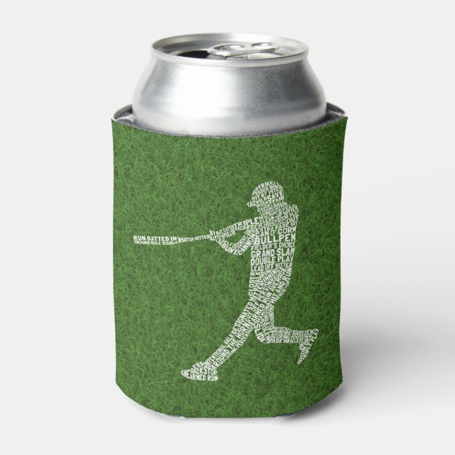 Typografischer Baseball Software Player kann Dosenkühler (Kanne Vorderseite)