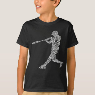 Typografischer Baseballsoftball-Spieler scherzt T-Shirt