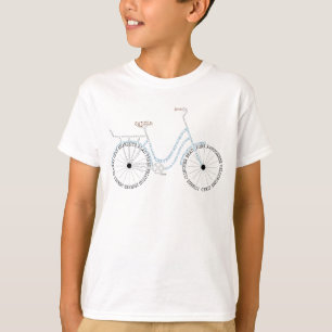 Typografischer Biker-Fahrrad-T - Shirt