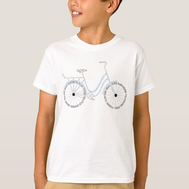 Typografischer Biker-Fahrrad-T - Shirt (Vorderseite)