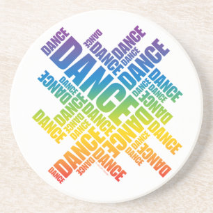 Typografischer Dance (Spectrum-Untersetzer) Sandstein Untersetzer