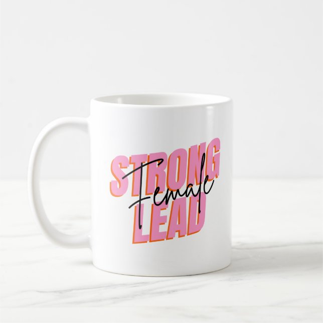 Typografischer dynamischer Pop Motivierend Kaffeetasse (Links)