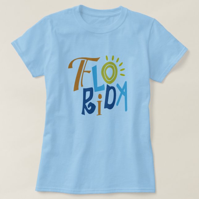 Typografischer Entwurf Florida-Spaßes T-Shirt (Design vorne)