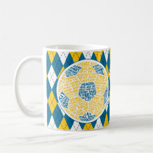 Typografischer Fußballball Kaffeetasse
