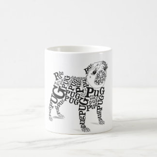 Typografischer Mops Tasse