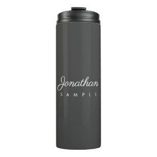 Typografischer Name Elegante Moderne Minimalistisc Thermosbecher
