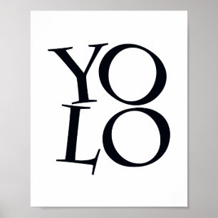 Typografischer Schwarz-Weiß-Scandi Inspiration Poster