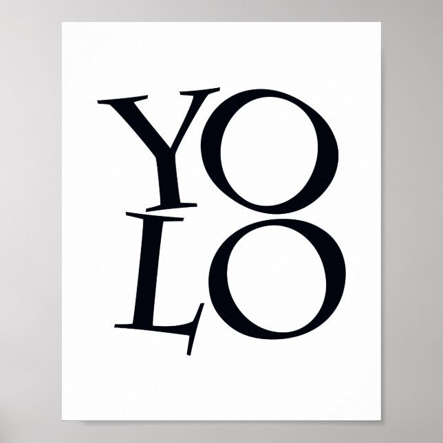 Typografischer Schwarz-Weiß-Scandi Inspiration Poster (Vorne)