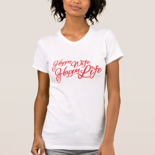 Typografischer Slogan-T - Shirt des glücklichen