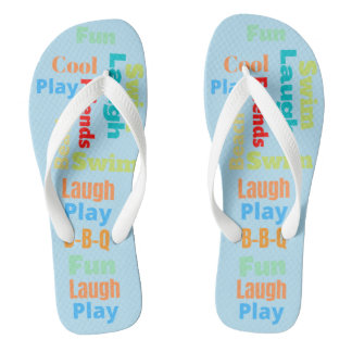 typografischer Spaß whimsical Flip Flops