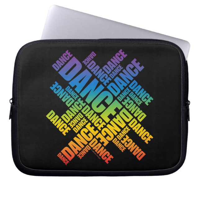 Typografischer Tanz (Spektrum) Laptopschutzhülle (Vorderseite)