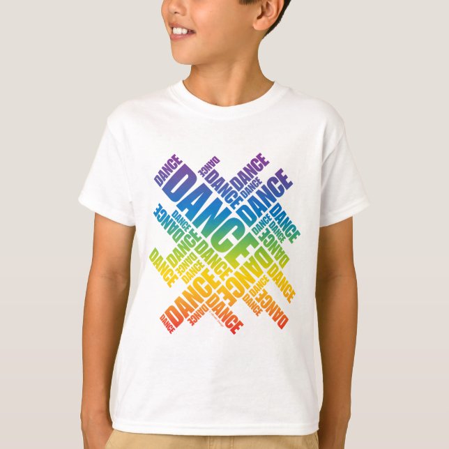 Typografischer Tanz (Spektrum) T-Shirt (Vorderseite)
