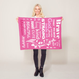 Typografisches ART Design, Personalisieren für ei Fleecedecke