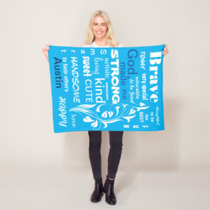 Typografisches ART Design, Personalisieren für ein Fleecedecke