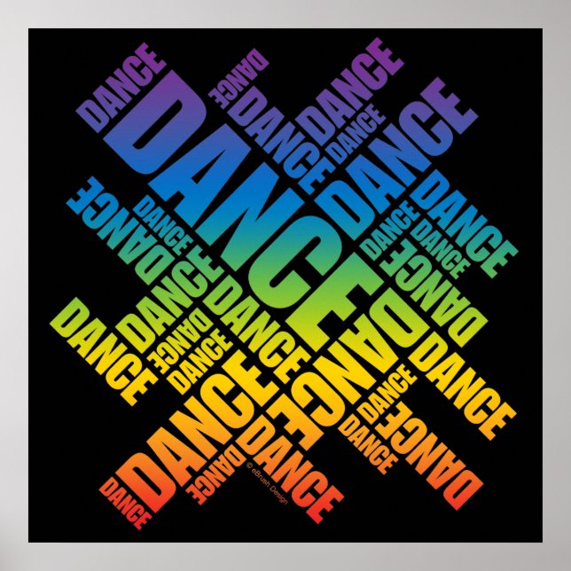 Typografisches Dance-Poster (Spectrum) Poster (Vorne)