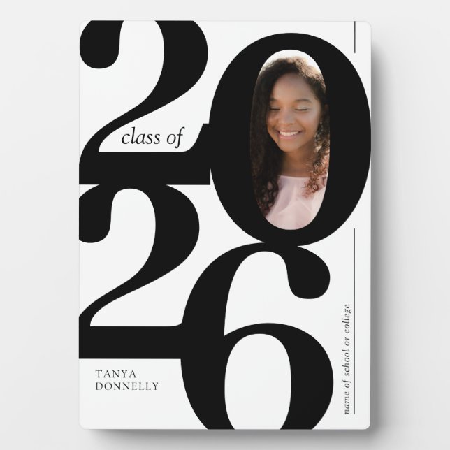 Typografisches Foto Graduate 2025 Fotoplatte (Vorderseite)