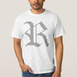 Typografisches R Gothic-Letter Design T-Shirt