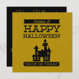 Typografisches Retro Halloween Einladung