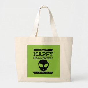 Typografisches Retro Halloween Jumbo Stoffbeutel